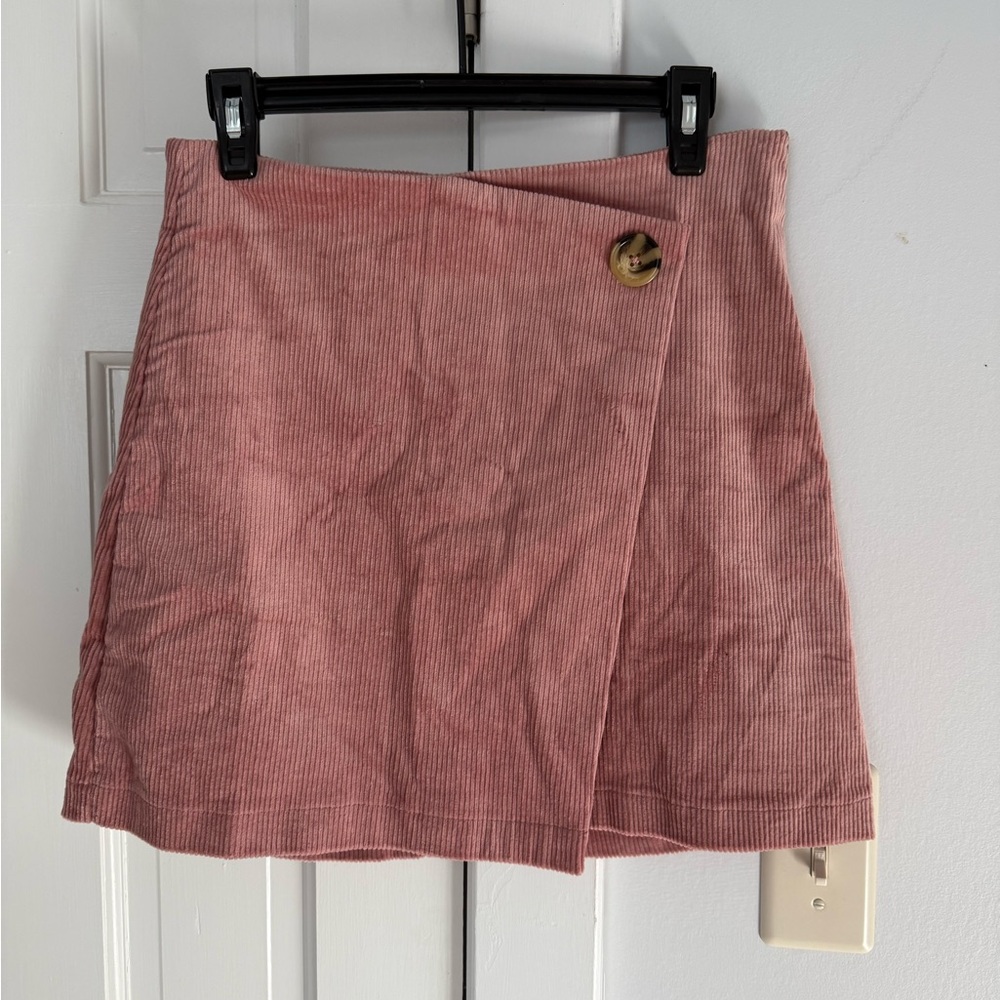 Miami Pink Corduroy Mini Skirt